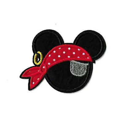 Pirate Mickey Mouse - Cartoon - Embroidered Iron On Applique Patch - Crafts • $3.99