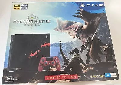 Monster Hunter World PS4 Pro Limited Edition Console AUS Brand New Sealed RARE • $1000