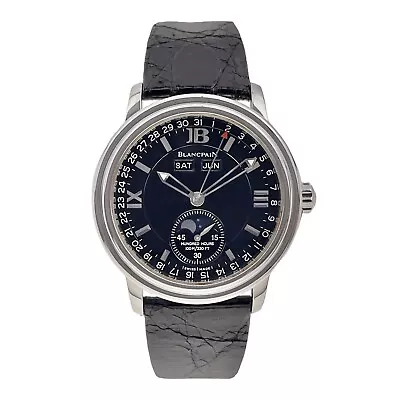 Blancpain Leman Moonphase Triple Date Steel 38mm Automatic Men’s Watch 2763 • $4995