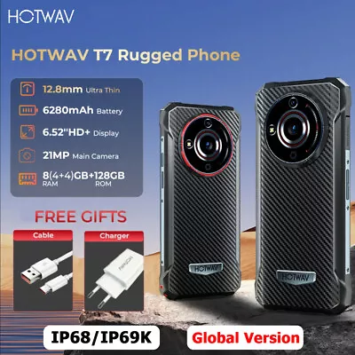 Global Version Hotwav T7 Rugged Phone 6280mAh 4GB+128GB 21MP IP68 Waterproof NFC • £135.58