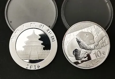 China 2016 1 Oz Panda .999 Silver Coin In Capsule Unc. • £30