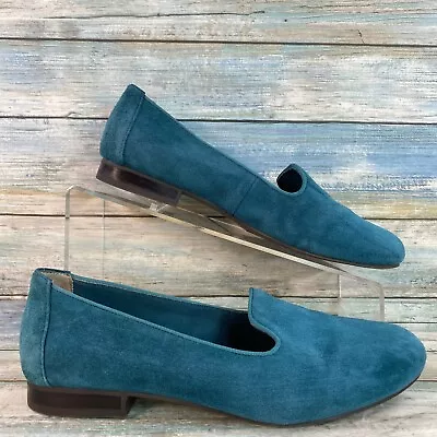 Me Too Yale Women’s Loafers Size 8 Blue Suede Flats Shoes Casual Formal Work • $20.10