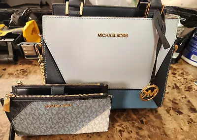 Michael Kors Prism Convertible Handbag & Color Block Wallet-Geometric • $109.95