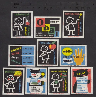 Series Of Old Czechoslovakian Matchbox Labels From 1969 /5901-5910/ • $0.99