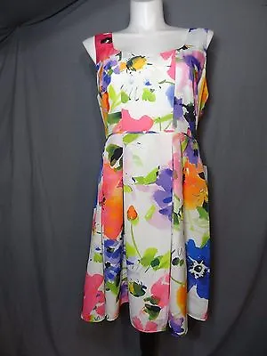 Adrianna Papell Sleeveless Floral Fit & Flare Dress Size 12Petite • $35.99