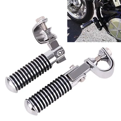 Universal 1 ~1-1/4  Highway Engine Crash Bar Front Foot Pegs Pedals W/ U-clamp • $32.43