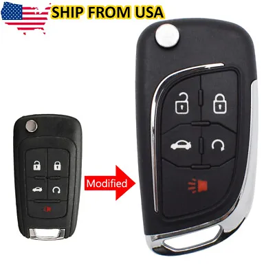 Car Key Fob Cover Shell Remote 5 Button For Chevrolet Cruze Malibu Impala Sonic • $13.99