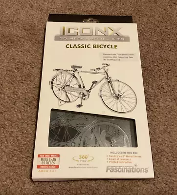 Fascinations Metal Earth Bon Voyage Classic Bicycle ICONX 3D Model Kit ICX020 • $19.99