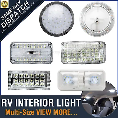 12V LED Car Interior Light Dome Roof Ceiling Reading Lamp Motorhome Camper White • £7.59