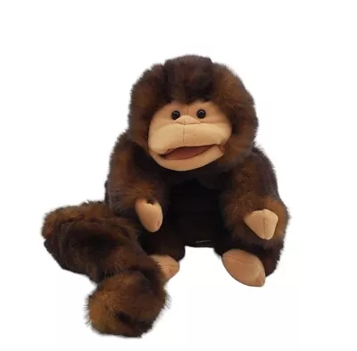 Folkmanis Folktails Brown Monkey Plush Hand Puppet Long Tail Stuffed Animal 9   • $10.20
