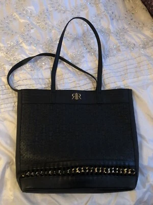 £5 • Buy River Island Black Tote Bag , Long Handles Gold Coloured Hardwear