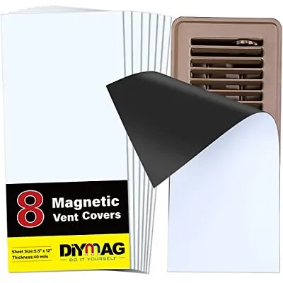 8 Pack Magnetic Vent Covers For Home Floor Wall Ceiling Air Vents 5.5x12 Inch • $25.69