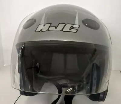 HJC CL-33 Gray Motorcycle Helmet W/ Plastic Shield Size Small W/carrying Case • $19.99