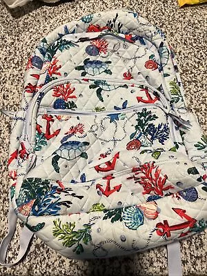 Vera Bradley Large Campus Essentials Backpack In Anchors Away Pattern • $50