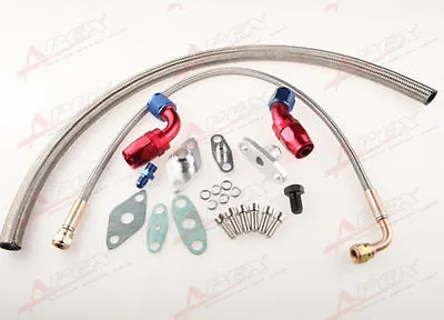 FOR Toyota Supra 1JZGTE 2JZGTE 1JZ/2JZ Single Turbo Oil Feed Line Kit Flange 9PC • $60.50