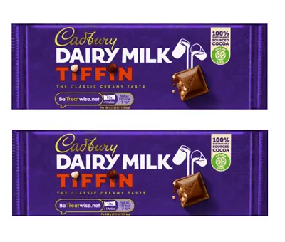 901374 2 X 49g Bar Cadbury Dairy Milk Tiffin Chocolate Bar Classic Creamy Taste • $8.98