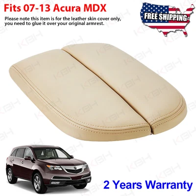 $23.88 • Buy Fits 2007-2013 Acura MDX Leather Center Console Lid Armrest Cover Skin Beige Tan