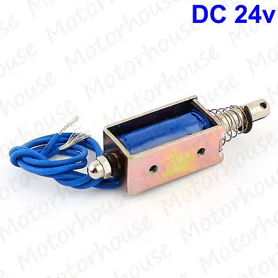 DC 24v Push-Pull Open Frame Mini Valve Solenoid Actuator Electromagnet 5N 10mm • $4.25