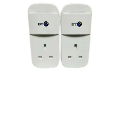 2 X BT Mini Connectors V2 VERSION 2 1000Mbps  1GB Powerline Adapters Homeplugs  • £15.99