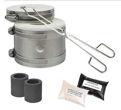 Mini PRO Kiln Gold & Silver Melting Kit Tongs Crucibles Propane Gas Furnace Set • $128.95