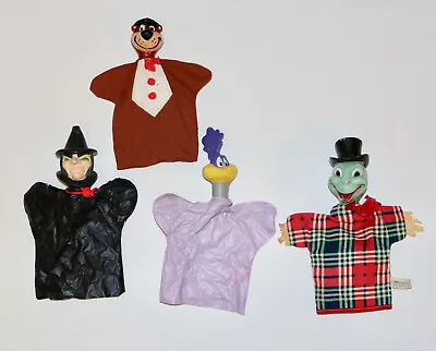 Hand Puppets Lot Of 4 Wicked Witch Yogi Bear Jiminy Cricket  Road Runner • $95.98