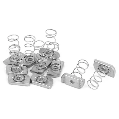 10 Pcs M8 X 6mm 304 Stainless Steel Long Spring Channel Nuts • $32.03