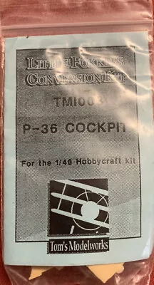 1:48  P-36 Cockpit For The 1/48 Hobbycraft Kit Little Fokkers   TMI003 • $18.99