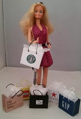 Store Miniature Gift/Shopping Bag 4 Barbie DollHouse Silkstone Fashion Royalty • $4