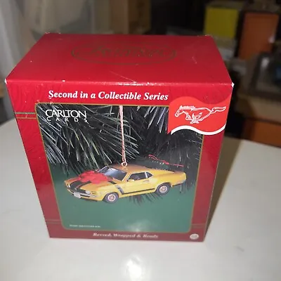 Carlton Cards Revved Wrapped & Ready - '70 Ford Mustang Boss 302 Xmas Ornament • $30