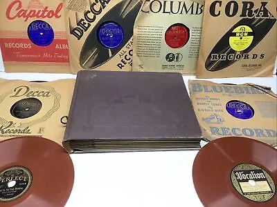 Vintage Victor (Victrola) Records In Album Lot -78 Speed- Plus More  • $45