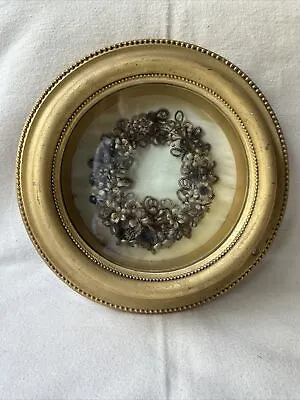Finely Crafted Victorian Framed Hair Wreath Momento Mori • $850