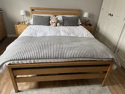 Real Oak King Size Bed Frame • £300