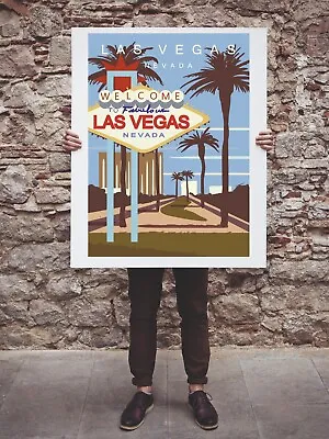 Las Vegas USA Print Poster Wall Art Travel Holiday Souvenir Gift Present • $9.94