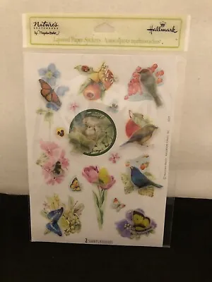 New Sealed. Hallmark Nature's Sketchbook Marjolein Bastin 3-D Stickers Floral  • $6