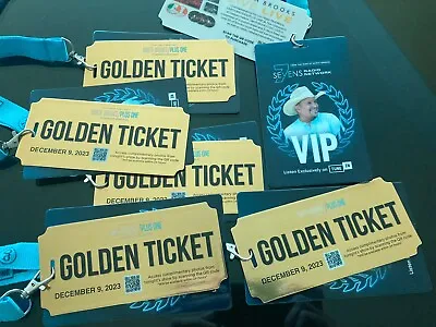 2 Each Garth Brooks Plus One VIP Ticket Lanyard  Golden Ticket  Caesar’s Photos • $21.95