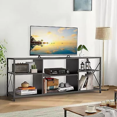 SULIVES Modern TV Stand Entertainment Center With 3-Tier Open Storage Shelves • $129.99