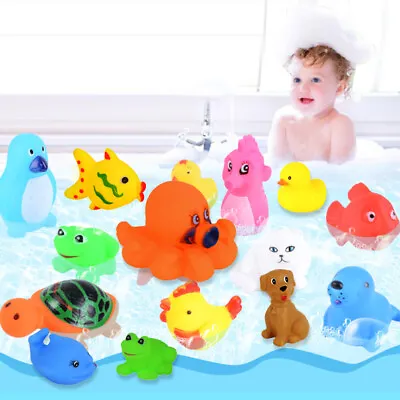 11-21Pcs Baby Bath Toys Cute Float Animals Sound Toys Kids Swim Shower Fun Toy • $15.99