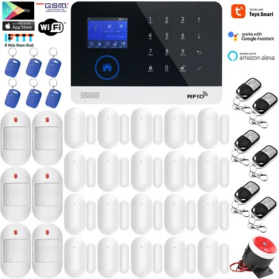 Y06 Tuya WIFI APP GSM Wireless IR Home Security Alarm Burglar System+RFID Access • $168.99