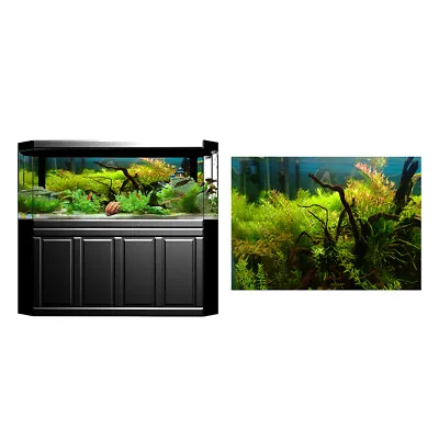 $15.61 • Buy 3D Aquarium Universal Landscape Poster   Tank Background Grass 61x30cm