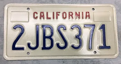 NOS-VTg~ DMV~CALIFORNIA~( 2JBS371)~LICENSE PLATE Ships Free And Fast • $17.50