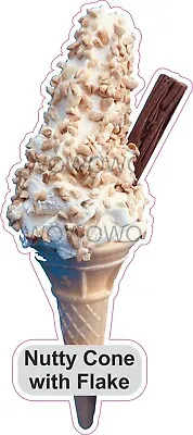 Ice Cream Van Sticker Nutty Cone Flake 99 Ice Cream Chopped Nuts Stickers Decal • £3.95