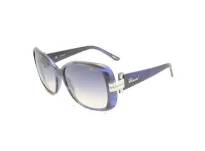 £325 • Buy Chopard Sunglasses SCH133S 0WTG, BLUE  With Silver Diamonte Arm Link