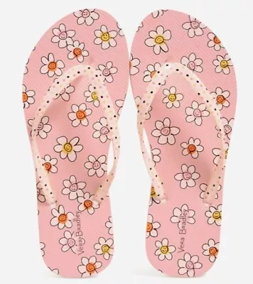 Vera Bradley Prairie Paisley Daisy Flip Flops Medium  Size 7 - 8 (New & Sealed) • $15.95