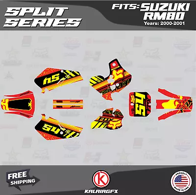 Graphics Kit For Suzuki RM80 (2000-2001) RM80 Split - RED • $54.99