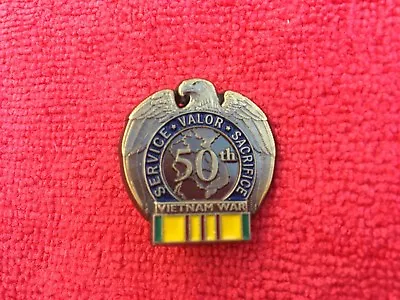 50th Anniversary Vietnam Service Ribbon Hat/lap Pin • $8.90