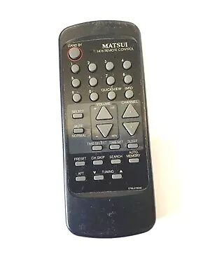 Genuine Original Matsui 1476 076l078040 Vcr Remote Control • £3.99