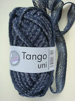 Grundl Tango Uni & Bicolore. Mesh Tape Scarf Yarn. 50g. Pick Shade • £3.15