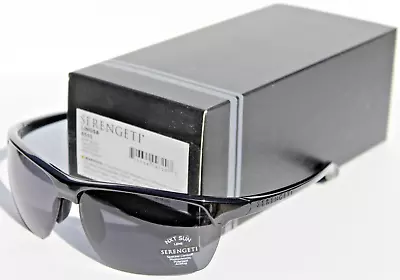 SERENGETI Linosa POLARIZED Sunglasses Shiny Black/CPG NEW 8510 Japan • $149.95