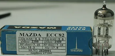 ECC82 12AU7A Mazda NOS NIB O Getter Made In Hungary Amplitrex Tested Qty 1 Pc • $30