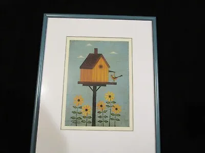 $19.99 • Buy Warren Kimble Framed Print American Folk Art Birdhouse W/ Birds And Flowers